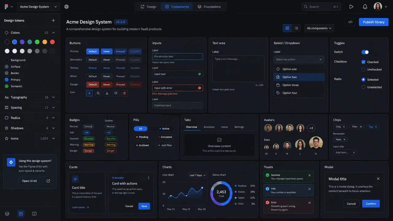 AI product design system components
