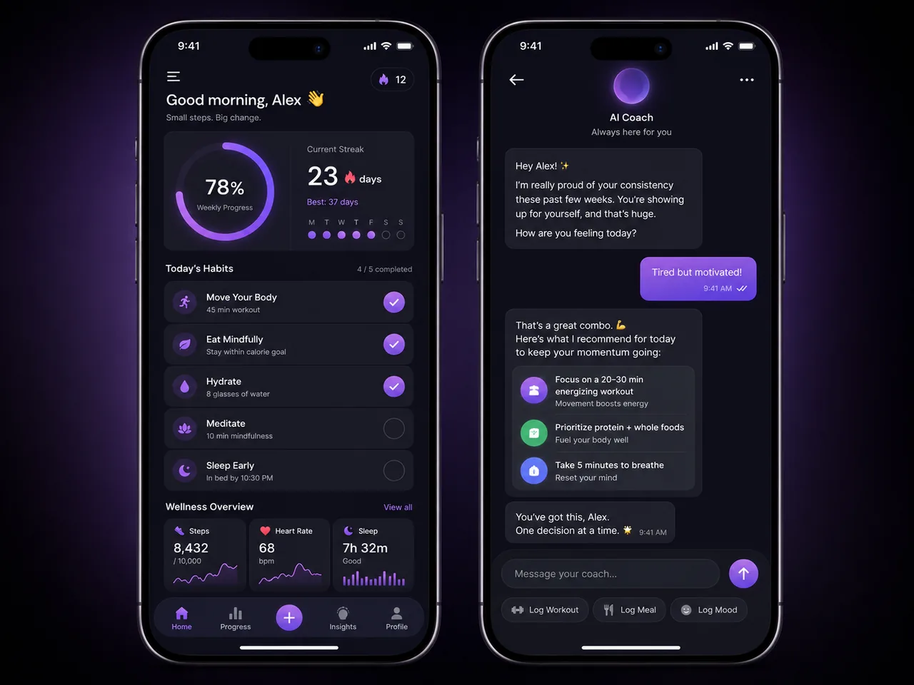 AI mobile app on iOS and Android